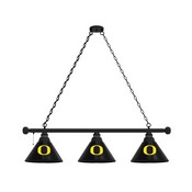 University of Oregon 3 Shade Billiard Light with Fixture by Holland Bar Stool Company, AGS-BL3BKOregUn