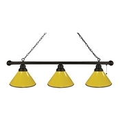 Yellow 3 Shade Billiard Light with Fixture by Holland Bar Stool, BL3Yw