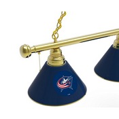 Columbus Blue Jackets 3 Shade Billiard Light with Fixture by Holland Bar Stool, BL3ColBlu