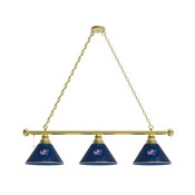 Columbus Blue Jackets 3 Shade Billiard Light with Fixture by Holland Bar Stool, BL3ColBlu