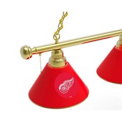 Detroit Red Wings 3 Shade Billiard Light with Fixture by Holland Bar Stool, AGS-BL3BKDetRed