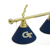 Georgia Tech 3 Shade Billiard Light with Fixture by Holland Bar Stool, BL3GATech