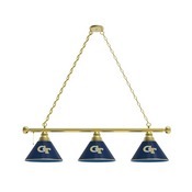 Georgia Tech 3 Shade Billiard Light with Fixture by Holland Bar Stool, BL3GATech
