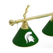 Michigan State 3 Shade Billiard Light with Fixture by Holland Bar Stool, BL3MichSt
