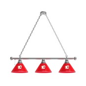 Calgary Flames 3 Shade Billiard Light with Fixture by Holland Bar Stool, BL3CalFla
