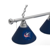 Columbus Blue Jackets 3 Shade Billiard Light with Fixture by Holland Bar Stool, BL3ColBlu