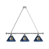 Corona (YwBtlPtrn) 3 Shade Billiard Light with Fixture by Holland Bar Stool Co., AGS-BL3BKCrna-YwBtlPtrn