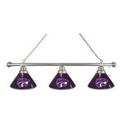 Kansas State 3 Shade Billiard Light with Fixture by Holland Bar Stool, BL3KnsasS