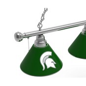 Michigan State 3 Shade Billiard Light with Fixture by Holland Bar Stool, BL3MichSt