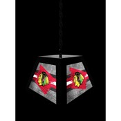 Chicago Blackhawks Pendant Box Light by Holland Bar Stool Company, BxLM1BKChiHwk