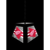 Detroit Red Wings Pendant Box Light by Holland Bar Stool Company, BxLM1BKDetRed
