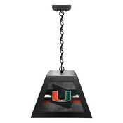 University of Miami (FL) Pendant Box Light by Holland Bar Stool, BxLM1BKMia-FL