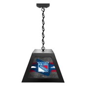 New York Rangers Pendant Box Light by Holland Bar Stool Company, BxLM1BKNYRang