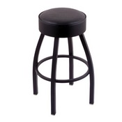 C8B1 Swivel Stool with Black Wrinkle Finish and a Black Vinyl Seat