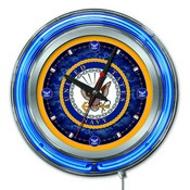 United States Navy Double Neon Wall Clock by Holland Bar Stool Co.
