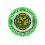 Notre Dame (Vintage) Double Neon Wall Clock by Holland Bar Stool Co., AGS-Clk15-07NotreD