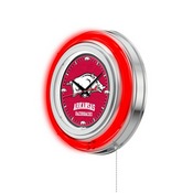 Arkansas Double Neon Ring, Logo Clock by Holland Bar Stool Company, ClkArknUn