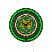 Notre Dame (Vintage) Double Neon Wall Clock by Holland Bar Stool Company, AGS-Clk15BK-07NotreD