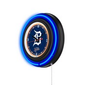 Detroit Tigers Double Neon Wall Clock by Holland Bar Stool Company, AGS-Clk15BKMLBDet