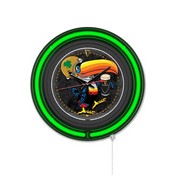 Notre Dame - Guinness (Toucan) Double Neon Wall Clock by Holland Bar Stool Company, AGS-Clk15BKND-Guin-Tcn
