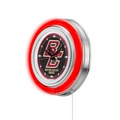 Boston College Double Neon Ring, Logo Clock by Holland Bar Stool Company, ClkBostnC