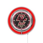 Boston College Double Neon Ring, Logo Clock by Holland Bar Stool Company, ClkBostnC