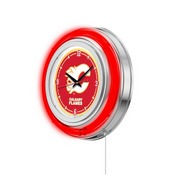 Calgary Flames Double Neon Ring, Logo Clock by Holland Bar Stool Company, ClkCalFla