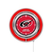Carolina Hurricanes Double Neon Ring, Logo Clock by Holland Bar Stool Company, ClkCarHur