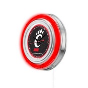 Cincinnati Double Neon Ring, Logo Clock by Holland Bar Stool Company, ClkCincin