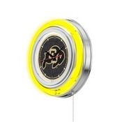 Colorado Double Neon Ring, Logo Clock by Holland Bar Stool Company, ClkColoUn
