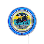 Corona (Sunset) Double Neon Wall Clock by Holland Bar Stool Co.