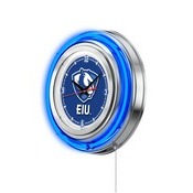 Eastern Illinois Double Neon Ring, Logo Clock by Holland Bar Stool Company, ClkEastIL