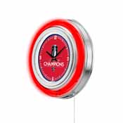 Florida Panthers - 2024 Stanley Cup Double Neon Wall Clock by HBS AGS-Clk15FlaPanCup24