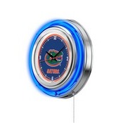 Florida Double Neon Ring, Logo Clock by Holland Bar Stool Company, ClkFlorUn