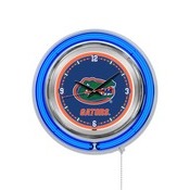 Florida Double Neon Ring, Logo Clock by Holland Bar Stool Company, ClkFlorUn