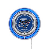 Grand Valley State Double Neon Ring, Logo Clock by Holland Bar Stool Company, ClkGVStUn