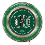 Hawaii Double Neon Ring, Logo Clock by Holland Bar Stool Company, ClkHawaii