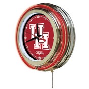 Houston Double Neon Ring, Logo Clock by Holland Bar Stool Company, ClkHouston