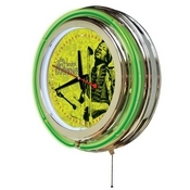 Jimi Hendrix - Microphone & Guitar Double Neon Wall Clock by Holland Bar Stool Co., AGS-Clk15JimiH02