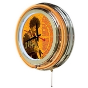 Jimi Hendrix - AYE - Guitar Double Neon Wall Clock by Holland Bar Stool Co., AGS-Clk15JimiH04