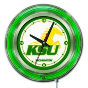 Kentucky State University Double Neon Wall Clock by Holland Bar Stool Co., AGS-Clk15KYStUn