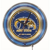 Kent State Double Neon Ring, Logo Clock by Holland Bar Stool Company, ClkKentSt