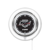 Los Angeles Kings Double Neon Ring, Logo Clock by Holland Bar Stool Company, ClkLAKing