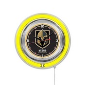 Vegas Golden Knights Double Neon Wall Clock by Holland Bar Stool Co., AGS-Clk15LVGdKn
