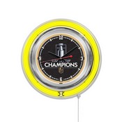 Vegas Golden Knights - 2023 Stanley Cup Double Neon Wall Clock By HBS, AGS-Clk15LVGdKnCup23