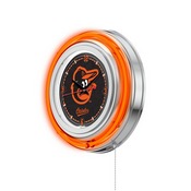 Baltimore Orioles Double Neon Wall Clock by Holland Bar Stool, AGS-Clk15MLBBal