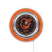Baltimore Orioles Double Neon Wall Clock by Holland Bar Stool, AGS-Clk15MLBBal
