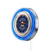 Houston Astros Double Neon Wall Clock by Holland Bar Stool, AGS-Clk15MLBHou