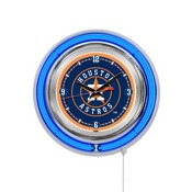 Houston Astros Double Neon Wall Clock by Holland Bar Stool, AGS-Clk15MLBHou