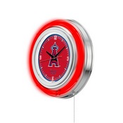 Los Angeles Angels Double Neon Wall Clock by Holland Bar Stool, AGS-Clk15MLBLAA